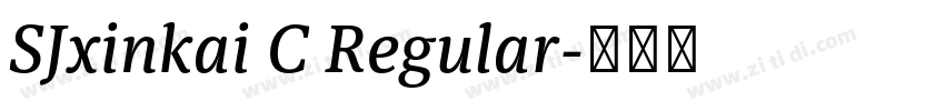 SJxinkai C Regular字体转换